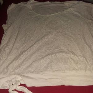 A white shirt with lace